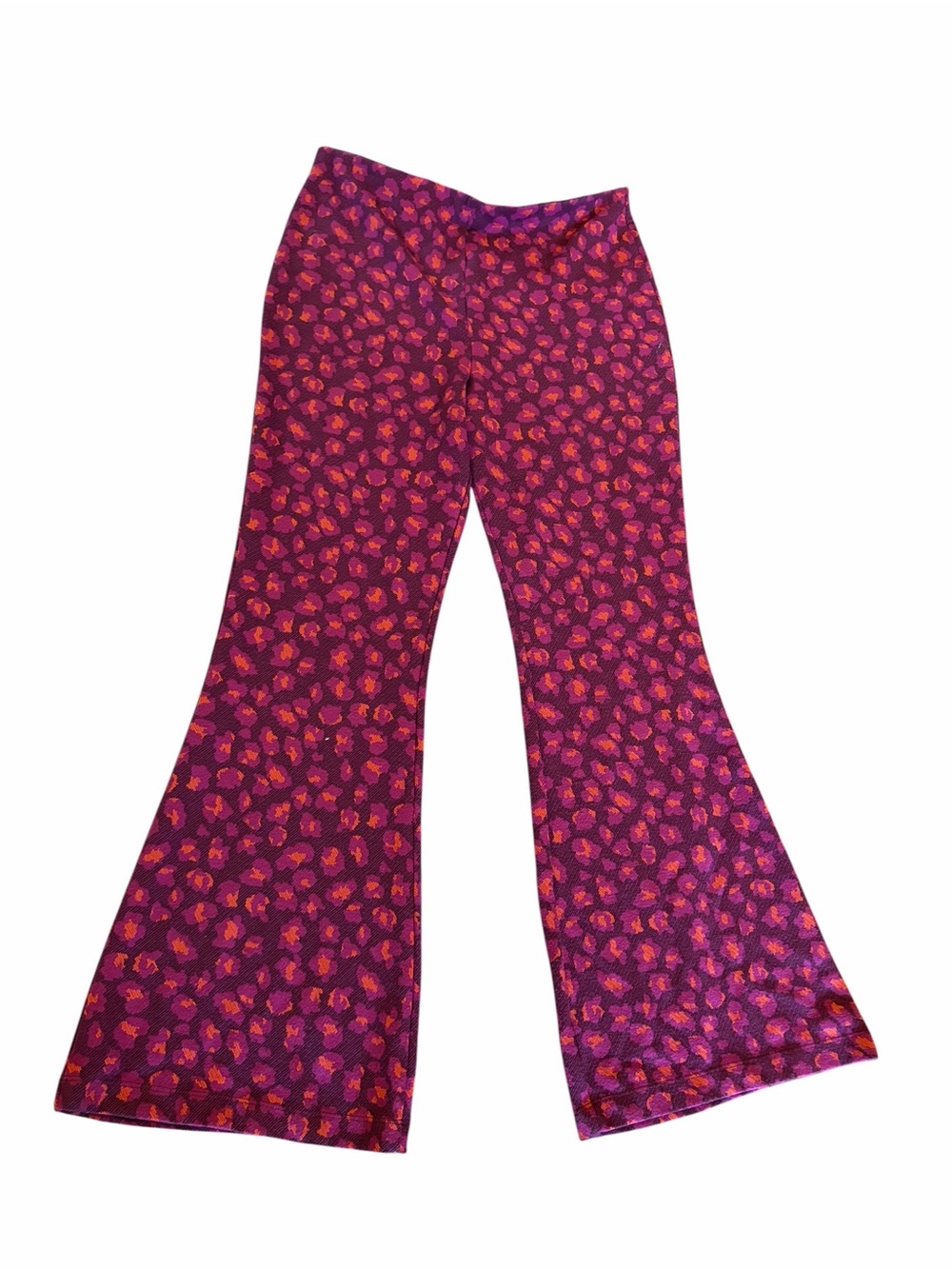 Anthropologie Maeve Knit Flare Pants Plum - Picture 5 of 9